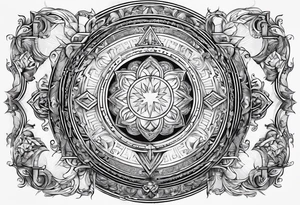 a scroll with the 23 psalms inside and a halo on tip tattoo idea