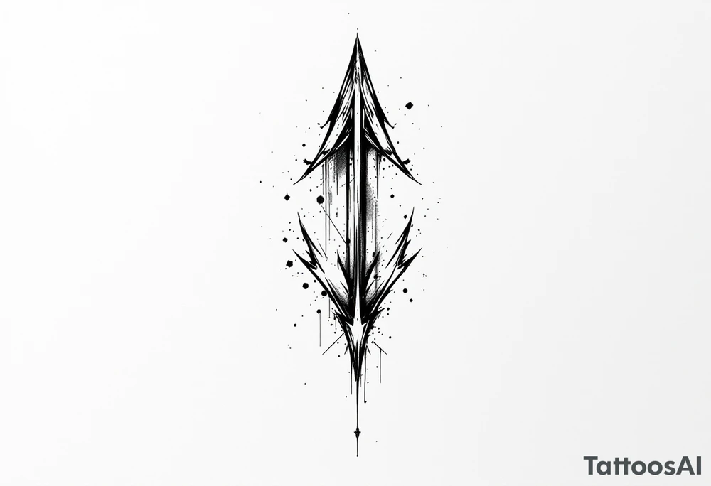 one  arrow  that look down tattoo idea