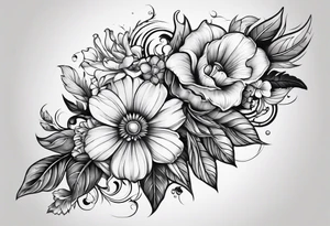 strapshalter mit blumen tattoo idea