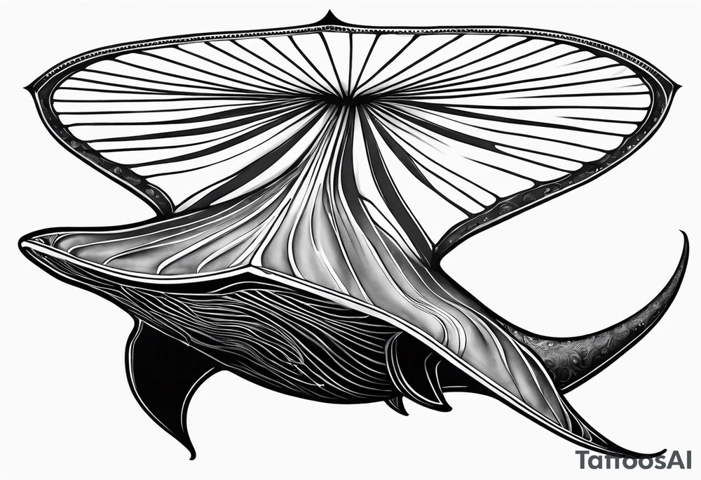 Cite manta ray swimming like flying tattoo idea