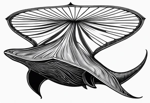 Cite manta ray swimming like flying tattoo idea