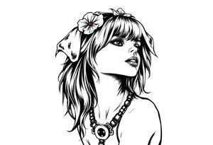 hot puppy goth girl tattoo idea
