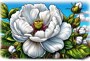 Cotton fields in Monette, Arkansas tattoo idea