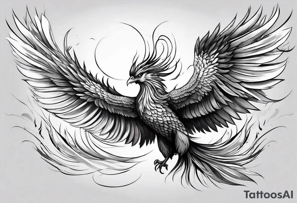 asian elegant long feathered phoenix
in flight tattoo idea asian elegant long feathered phoenix
in flight tattoo idea