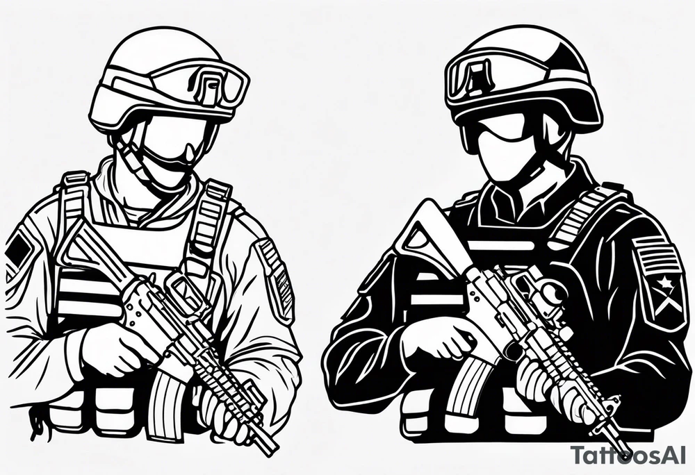 Army police soldier tattoo idea