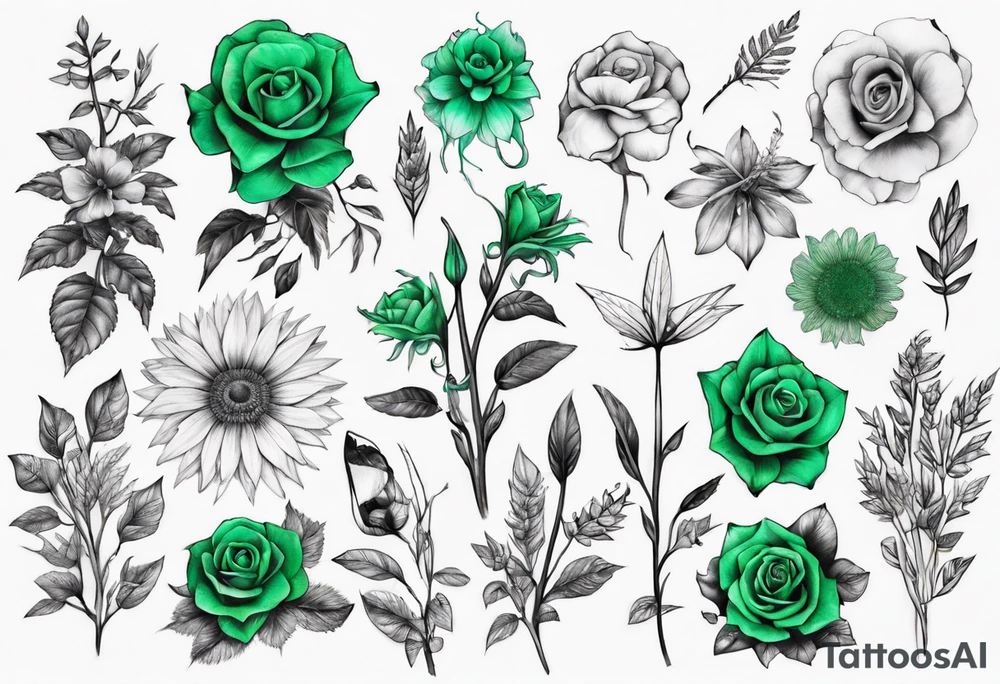 A green garden tattoo idea