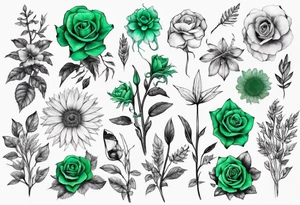A green garden tattoo idea
