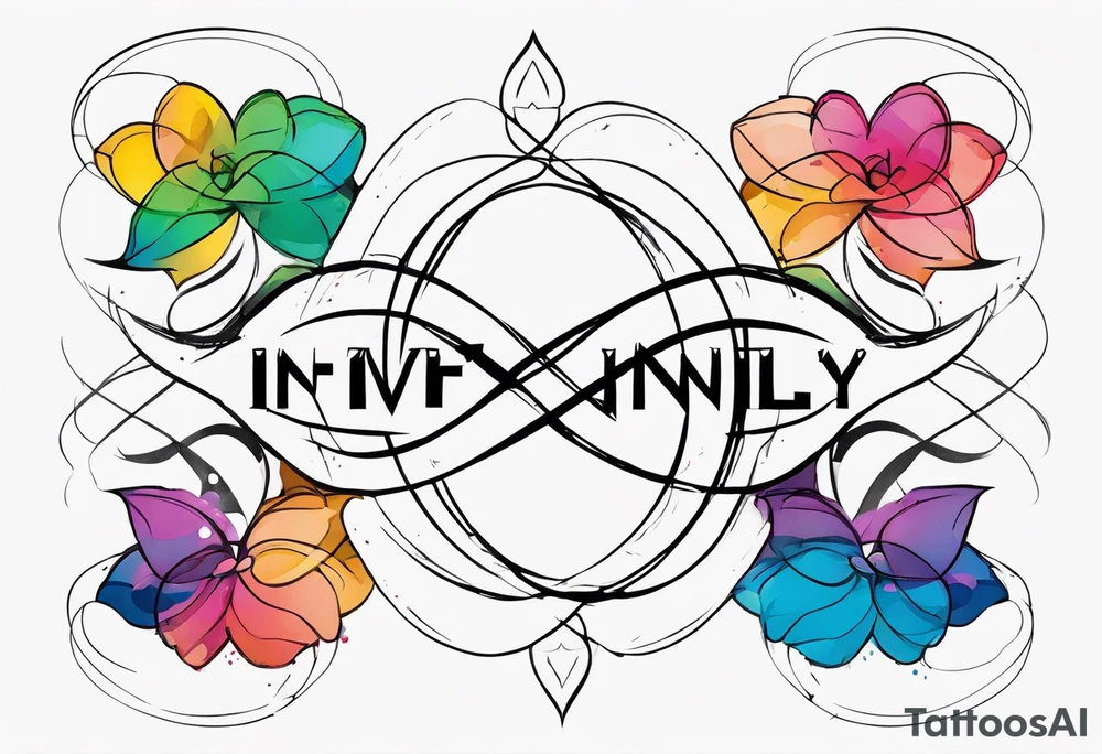 Infinity, family, love, five tattoo idea