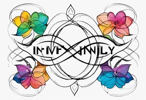Infinity, family, love, five tattoo idea
