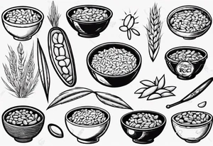 rice and beans tattoo idea