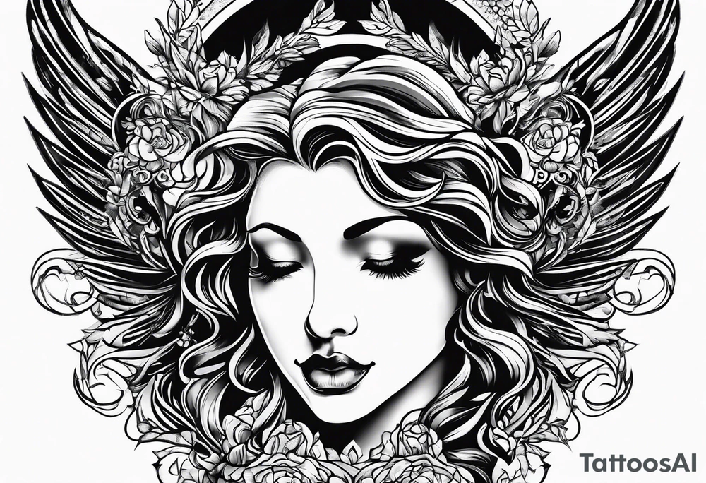 Angel shhh tattoo idea