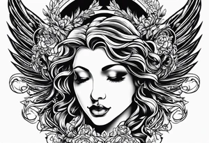 Angel shhh tattoo idea