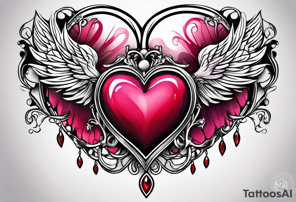 Bleeding heart tattoo idea