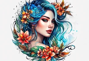 water wrap tattoo idea