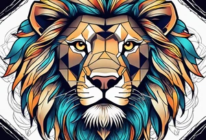 a powerful lion tattoo idea