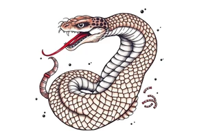 Dangerous Snake back Tattoo tattoo idea