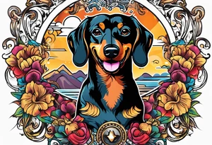 dashchund fight tattoo idea