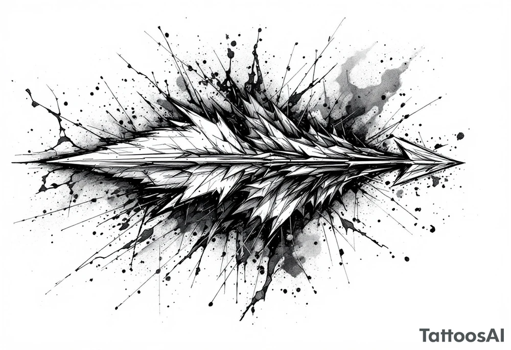 one arrow the look down tattoo idea