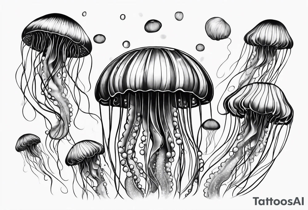 Jellyfish bubbles tattoo idea