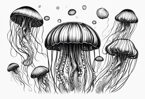 Jellyfish bubbles tattoo idea