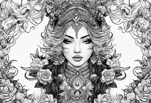 aesthetic nature 1:3 tattoo idea