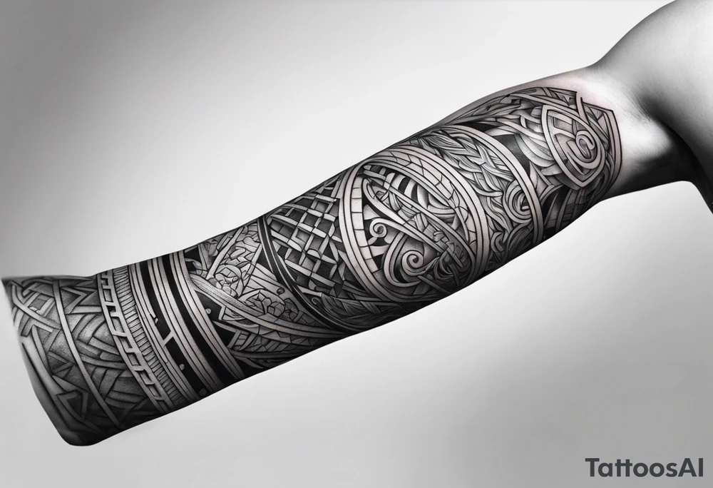 Viking tattoo sleeve tattoo idea
