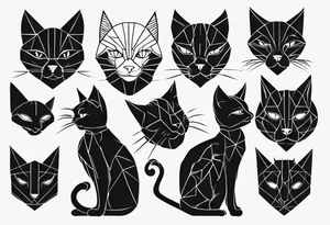 a black cat tattoo idea