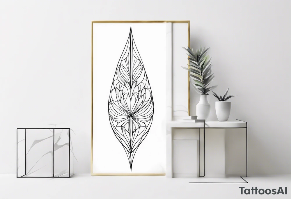 Line Vertical tattoo idea