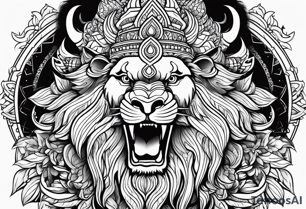 Laxmi Narasimha tattoo idea