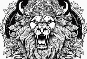 Laxmi Narasimha tattoo idea