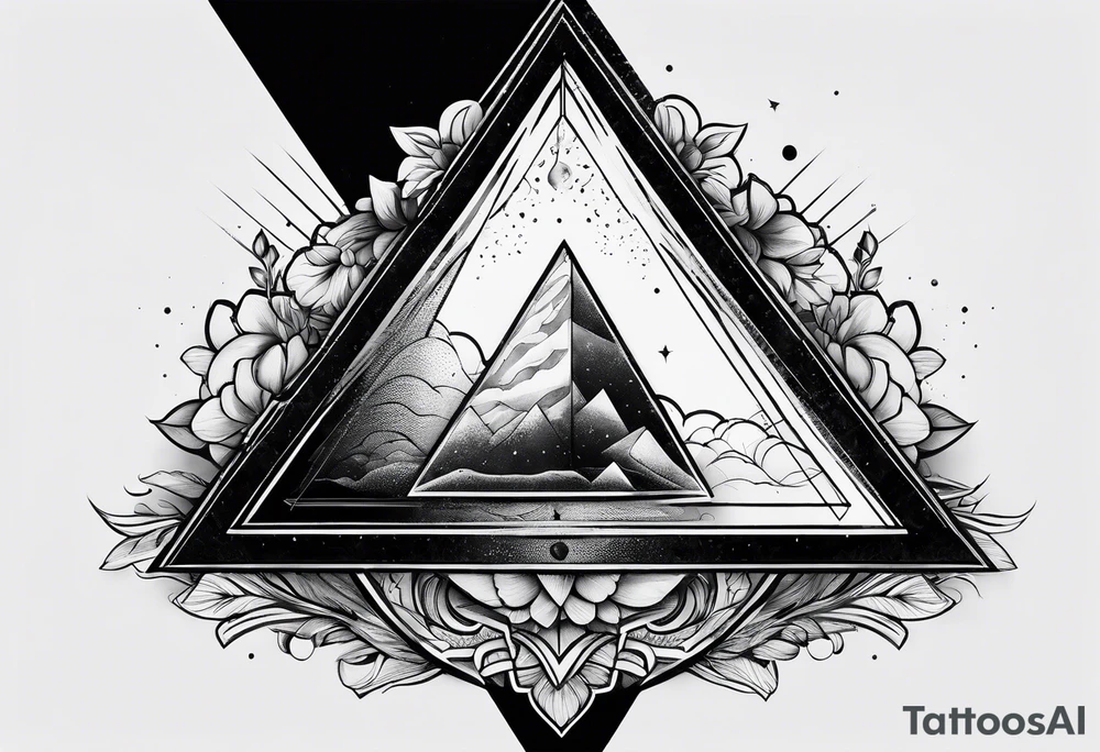 A triangle with nothing inside of it tattoo idea