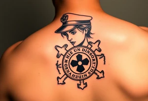 Female us coast guard officer  protection hero daughter tattoo idea