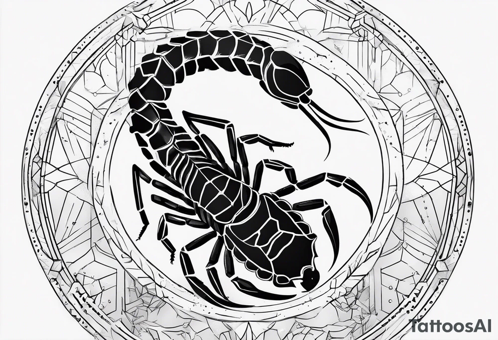Feminine scorpion with scorpio constellation tattoo idea