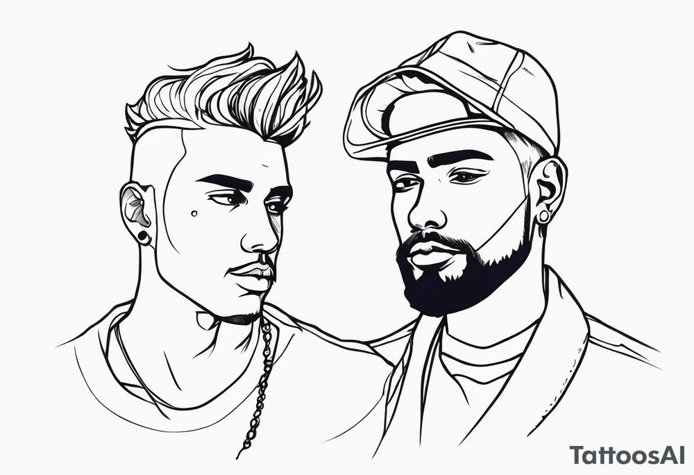 Two men tattoo idea