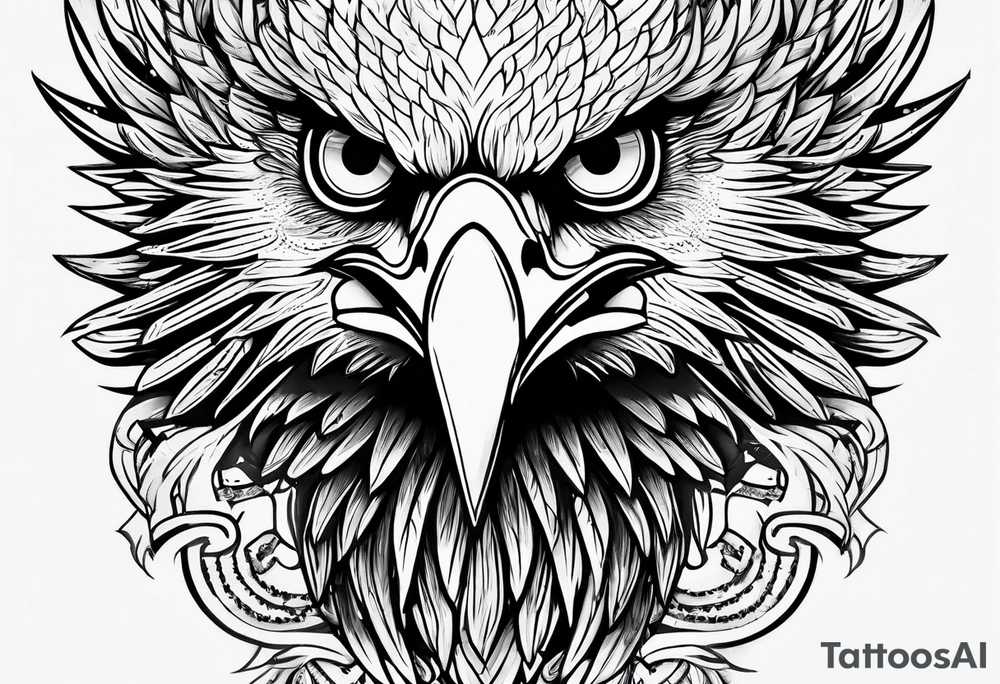 Eagle and a White Dove face to face tattoo idea