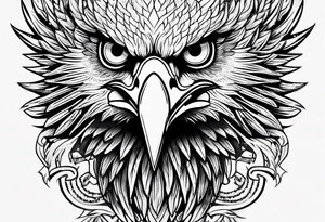 Eagle and a White Dove face to face tattoo idea