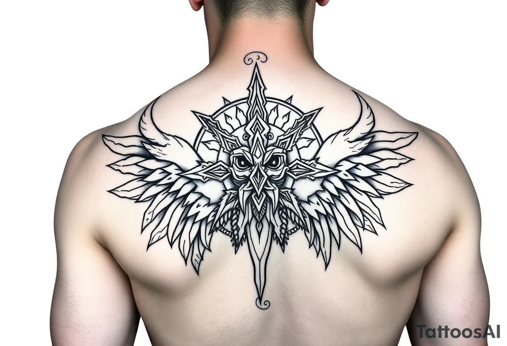 mandala tyylinen tatuointi käsivarteen jossa orlamnetaallisia kuvioita viking tyylillä tattoo idea