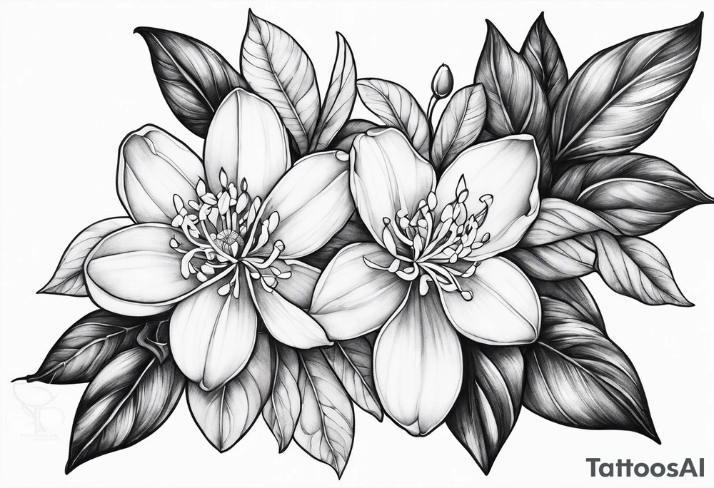 Night flowering jasmine tattoo idea