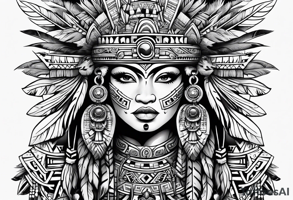 aztec theme tattoo idea