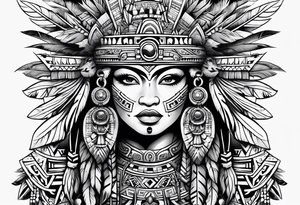 aztec theme tattoo idea