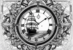 Interstellar, clock, ship tattoo idea