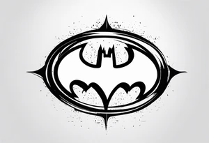 Batman symbol edgy tattoo idea