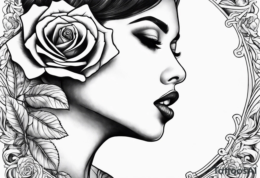 Bondage rose in mouth for hand tattoo tattoo idea