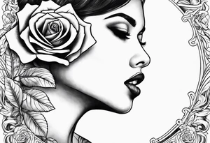 Bondage rose in mouth for hand tattoo tattoo idea