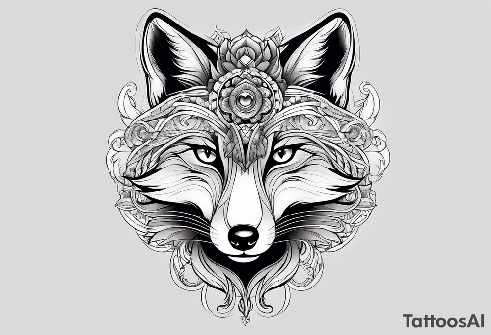 fox eyes tattoo idea