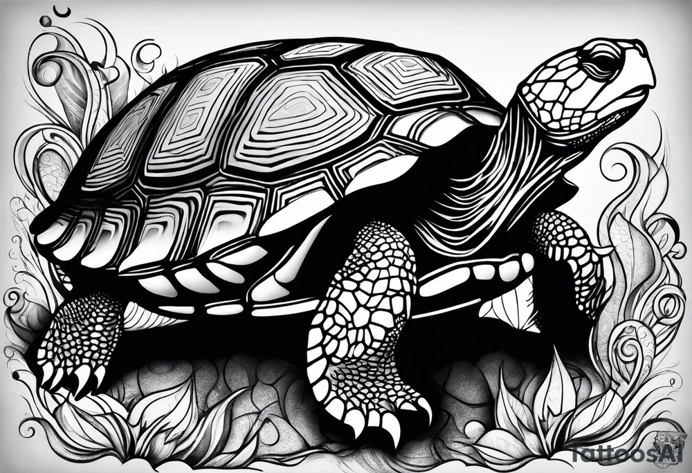 turtle sun tattoo idea
