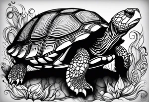 turtle sun tattoo idea