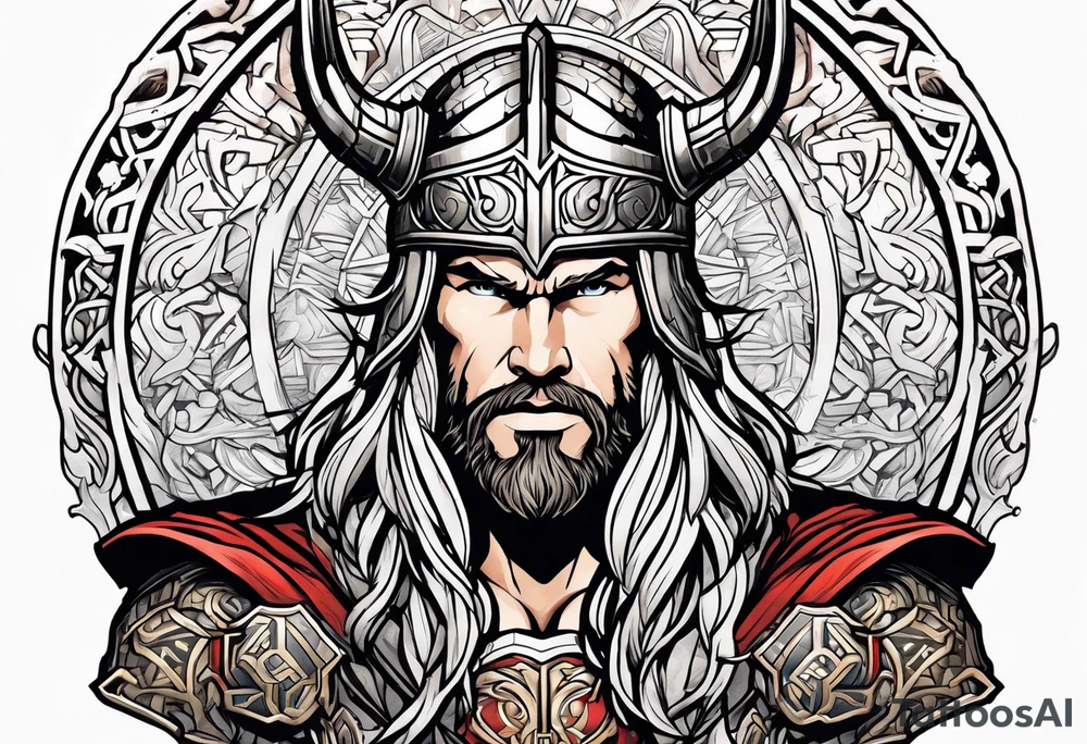 The Mighty Thor that looks like the Chris Hemsworth version tattoo idea