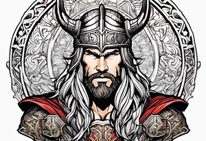 The Mighty Thor that looks like the Chris Hemsworth version tattoo idea