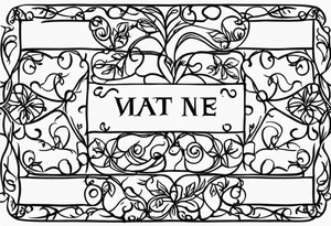 31.8742° N, 91.1366° W, with very simple ivy vines on both sides. tattoo idea
